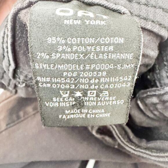 OAT Wide Flared Black Raw Hem Denim Jeans Size 8 / 29 - Picture 7 of 9